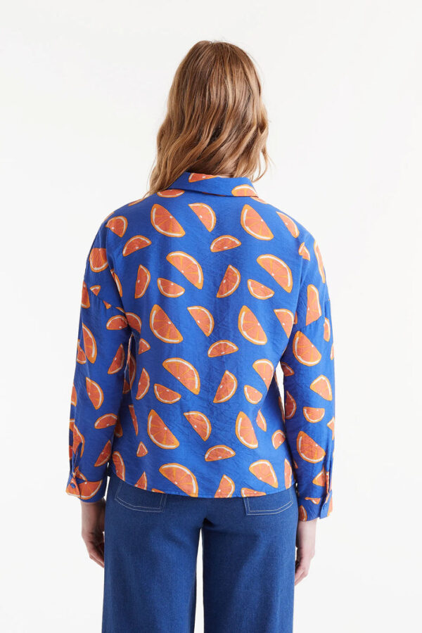Camisa fluida estampado naranjas - Imagen 3