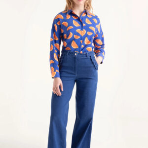 Camisa fluida estampado naranjas