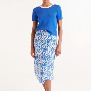 Falda midi estampado Aquaria