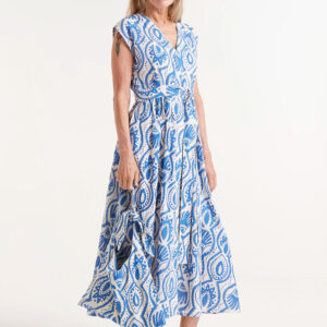 Vestido midi estampado Aquaria