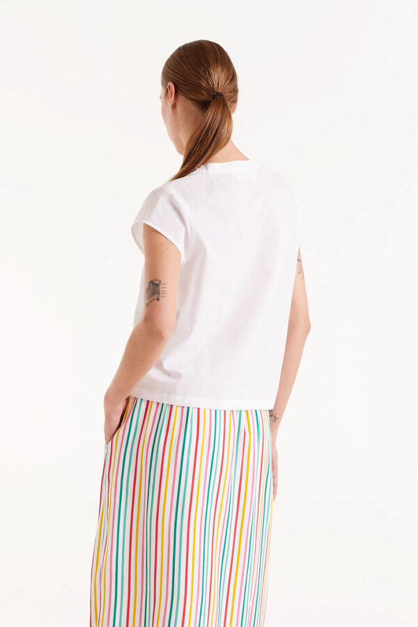 Camisa cuello mao piñas blanca - Imagen 4