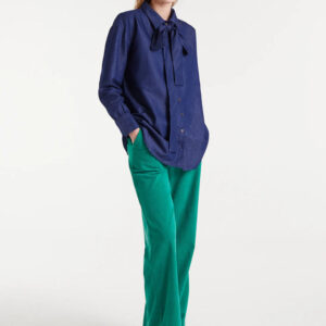 Camisa lazada chambray azul